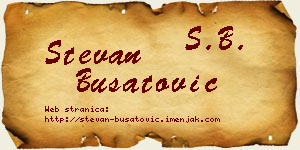Stevan Bušatović vizit kartica